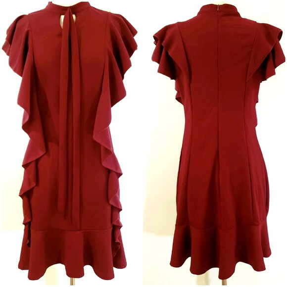 3/$27 Red Ruffle Dress - Picture 6 of 16